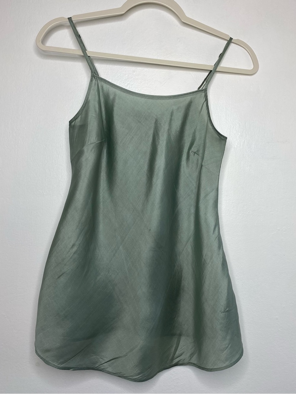 Peruvian Connection Silk Cami Size XS Sage green Breathable babydoll
